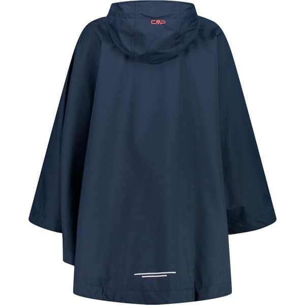 Cmp Poncho Fix Hood 32x5846 Blå S Kvinde