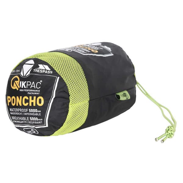 Trespass Poncho Qikpac Sort S Kvinde