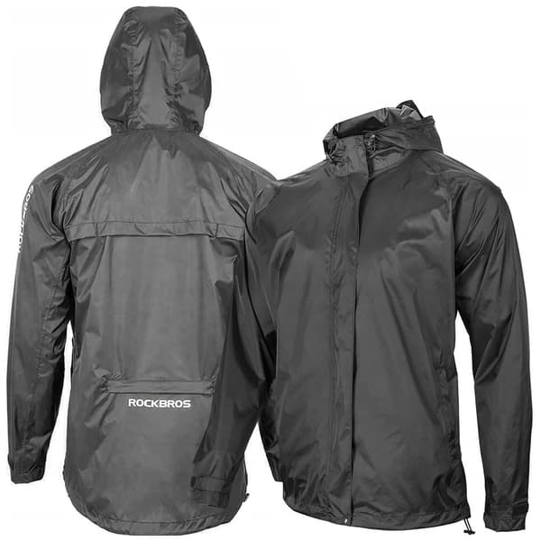 Rockbros YPY013BKM Pustende vindtett regnfrakk M - Sort