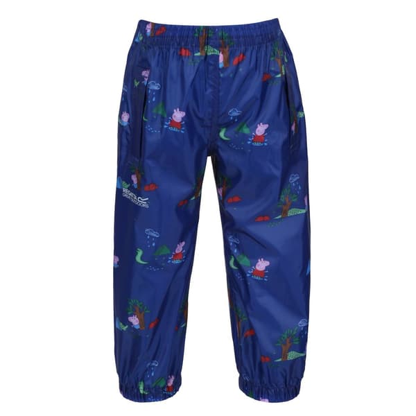 Regatta Childrens/Kids Peppa Pig Waterproof Trousers New Royal 12-18 Months