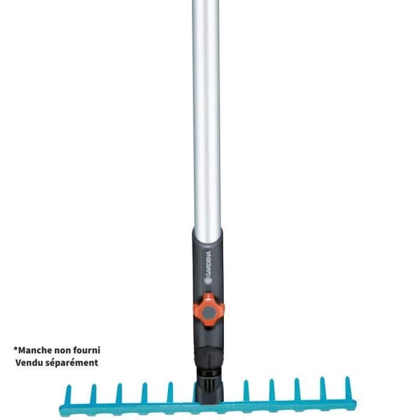 GARDENA Combisystem® Trädgårdskratta 36cm - Kraftig stål - 14 pinnar - Kratta &amp; utjämna marken - 25 års garanti (3178-20)