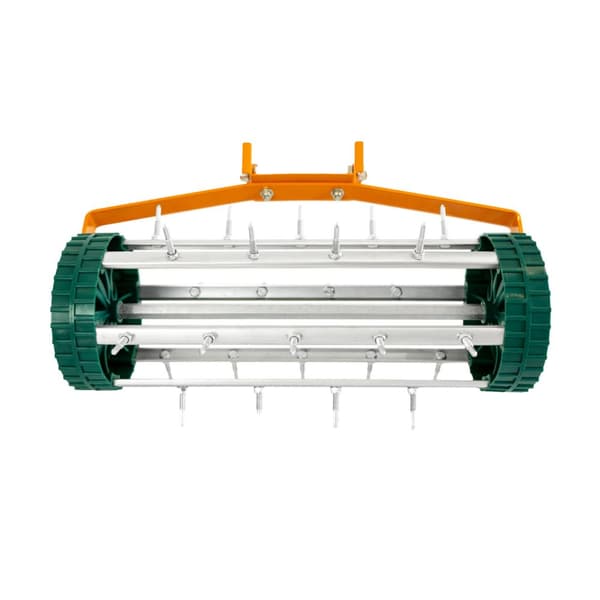 Lawn Leveller & Aerator Manual Grass Roller 3.8cm Spikes 50cm or 100cm x 32cm Levelling Rake Lute Removable Dual Purpose Extendable Handle 1.15 - 1.9m