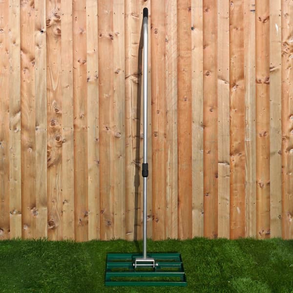 Lawn Leveller & Aerator Manual Grass Roller 3.8cm Spikes 50cm or 100cm x 32cm Levelling Rake Lute Removable Dual Purpose Extendable Handle 1.15 - 1.9m