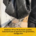 Miniatyrbild 3 av 4: Ogrässkydd 3x10M polypropen Svart ogräsbekämpningsmembran Ogräsbekämpningsmatta Trädgårdsarbete Nätmull