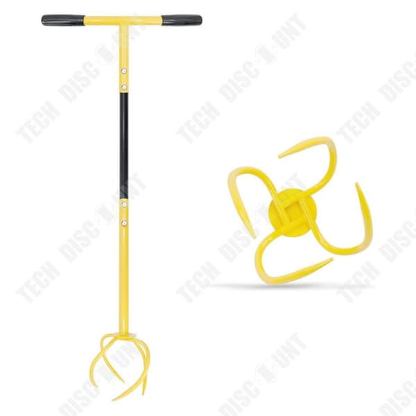 TD Handrake för trädgård 45cm x 94cm Högavkastande trädgårdsredskap Effektivt arbete Bärbara trädgårdsverktyg