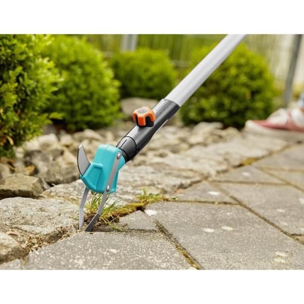 GARDENA 2-i-1 combisystem® uppfart och terrass ogräsmaskin – Blad och kniv i rostfritt stål – Utbytbart blad – 25 års garanti (3607-20)
