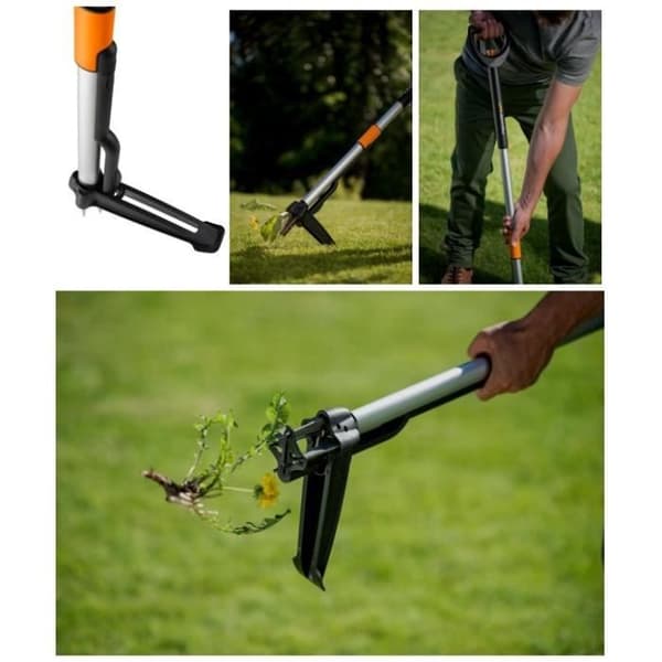 Smartfit™ 4-pinnar teleskopisk ogräsmaskin - FISKARS - Idealisk för ogräsrensning utan giftiga produkter