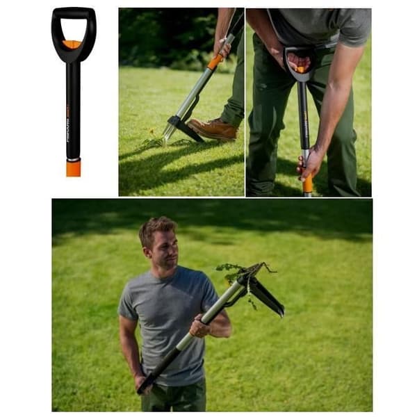 Smartfit™ 4-pinnar teleskopisk ogräsmaskin - FISKARS - Idealisk för ogräsrensning utan giftiga produkter