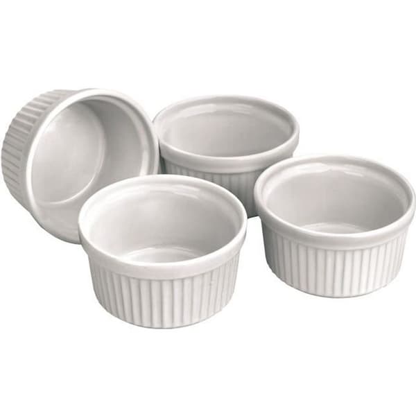 Set med 4 keramiska ramekins. Diameter 9 cm - Höjd 5 cm Tål ugn, mikrovågsugn och diskmaskin. Motstå...