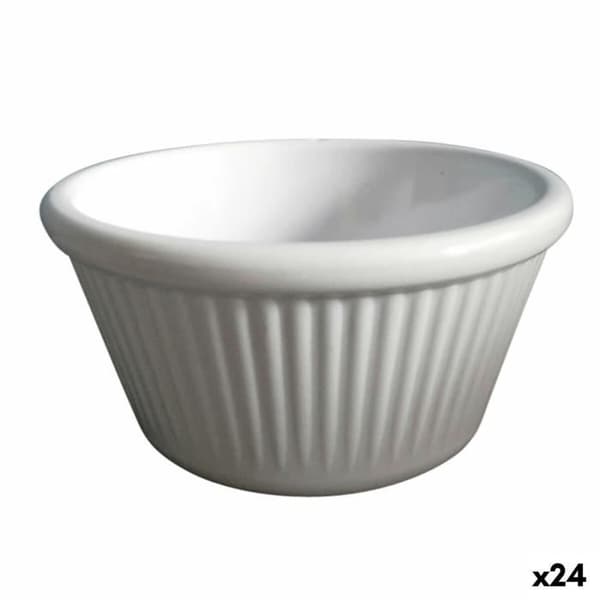 Quid Professional Ramekin skål vit plast (8 x 8 x 4 cm) (24 enheter)