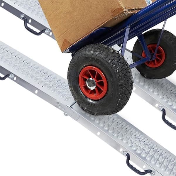 Laddningsrampe - XMTECH - Pack om 2 - Galvaniserat stål - 400 kg - Sklisäker