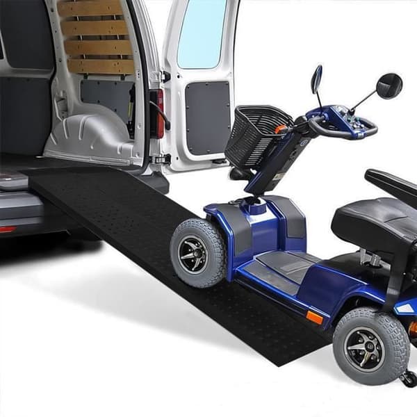 XMTECH Set om 2 Galvaniserat stål Lastramp 400 kg-par max 160x22,5x4,5cm Motorcykel Traktor Släpvagn, Svart