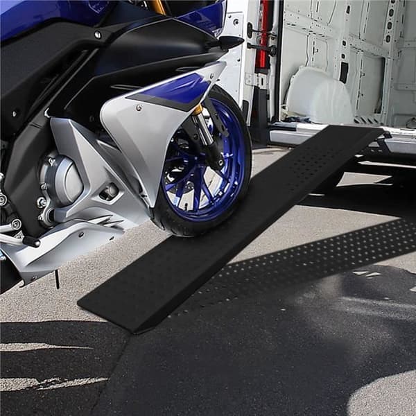 XMTECH Set om 2 Galvaniserat stål Lastramp 400 kg-par max 160x22,5x4,5cm Motorcykel Traktor Släpvagn, Svart