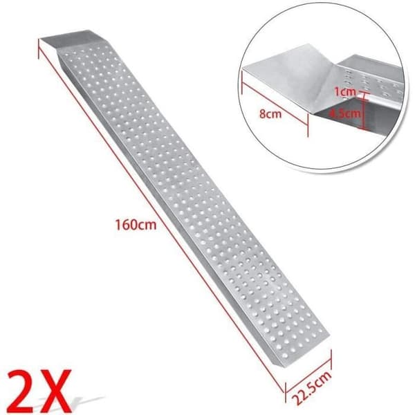 YUENFONG 2 x Aluminium Lastramp Motorcykelramp Lastramp Lastramp för lastskena