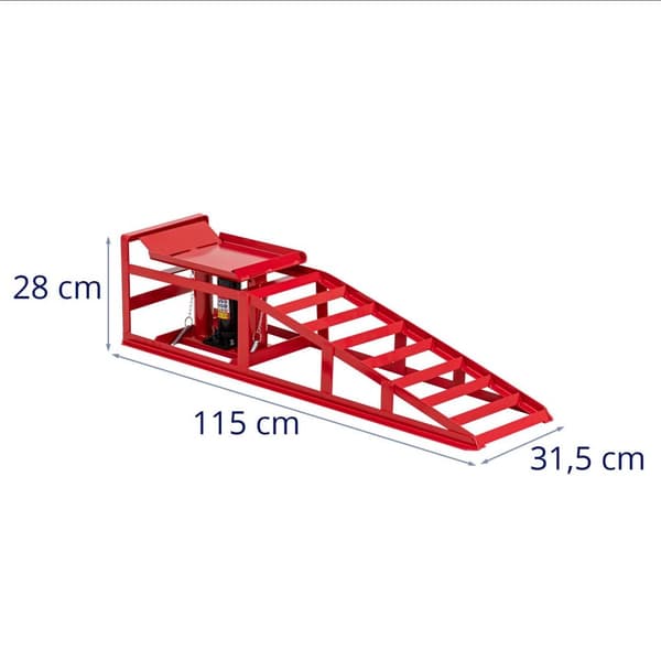 MSW - Hydraulisk bilramp - Upp till 2000 kg - 235 till 325 mm höjd - 2 st.