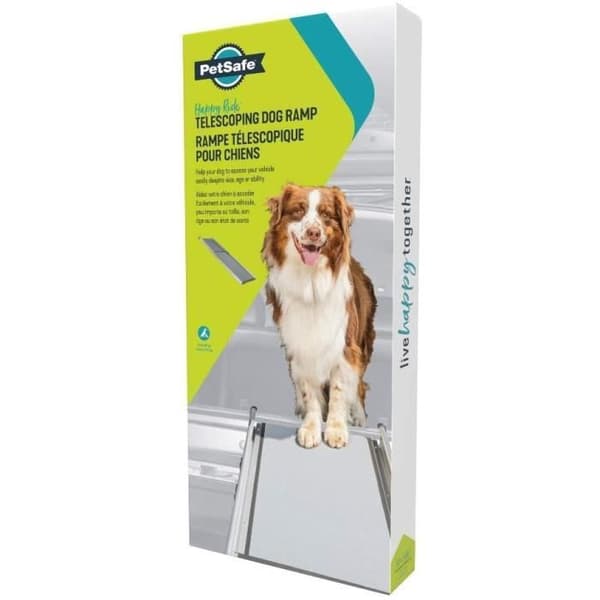 PetSafe Happy Ride - Teleskopisk ramp för hund tar upp till 180 kg