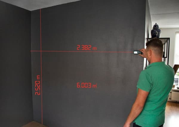 VONROC Laseravståndsmätare 60M | Längd – Volym – Area  - Höjd – Avstånd