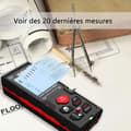 Miniatyrbild 4 av 4: 60M digital laseravståndsmätare, atolla lasermätare med 2 bubbelnivåer och mute-funktion, självkalibrering och kontinuerlig mätning, display