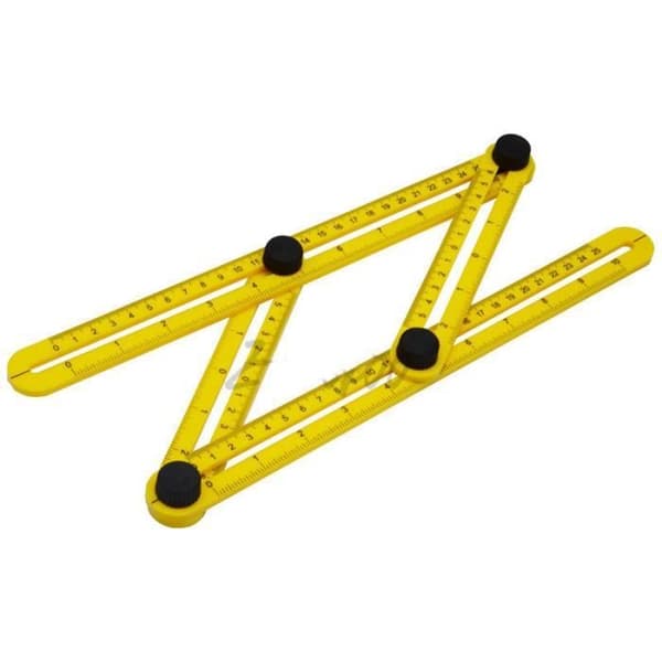 Multifunktionell veckregel - Ej specificerad - 100-250MM - Plast - Gul - Vinkelmätare