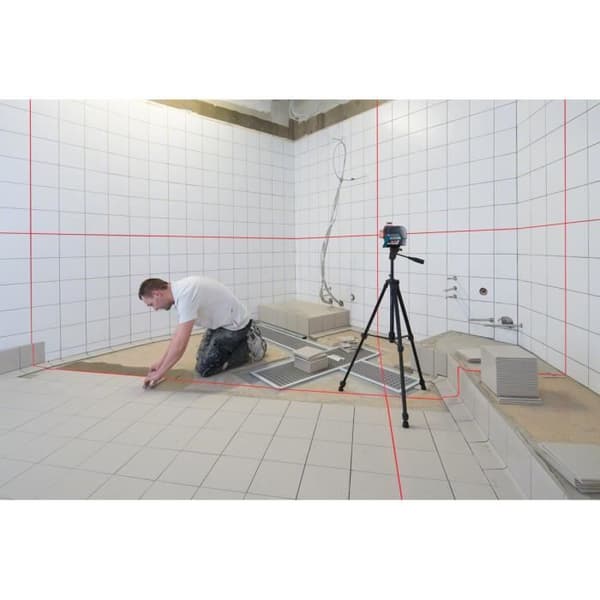 Bosch Professional GLL 3-80 C linjelaser - Projekterar 3 linjer över 360° + BT 150 stativ (batteriversion) - 0601063R01