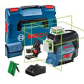Miniatyrbild 1 av 4: Bosch Professional GLL 3-80 CG Line Laser med gröna linjer med BM1-stöd, mätsteg, ficka, i Lboxx - 0601063T03