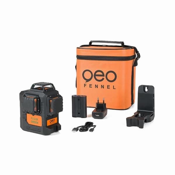 GEO FENNEL FLG 6X-GRÖN multi-line laser - 360° - 60m - GEO FENNEL varumärke - Gröna dioder - Räckvidd 60m