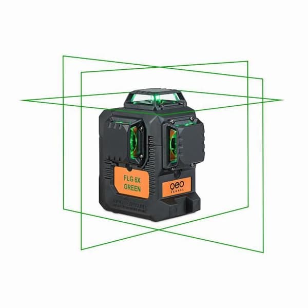 GEO FENNEL FLG 6X-GRÖN multi-line laser - 360° - 60m - GEO FENNEL varumärke - Gröna dioder - Räckvidd 60m