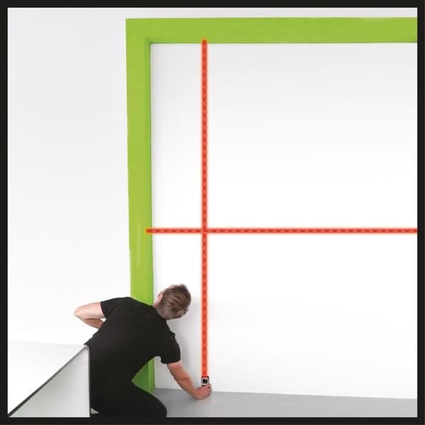Einhell Laseravståndsmätare TC-LD 25 (Laserklass 2, SoftGrip-beläggning) Levereras med förvaringsfodral.