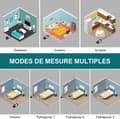 Miniatyrbild 2 av 6: Lasermätare, digital laseravståndsmätare - 50M - Bubblenivåer - Lagra 99 datamängder - Mät längder, volymer och Pythagoras