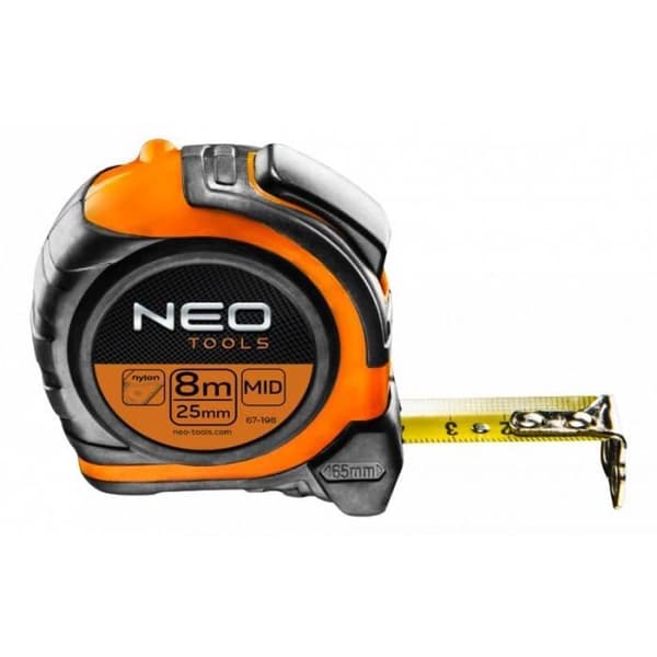 Måttband - NEO TOOLS - 67-198 - 8m - 25mm - Tryck Framsidan och Baksidan