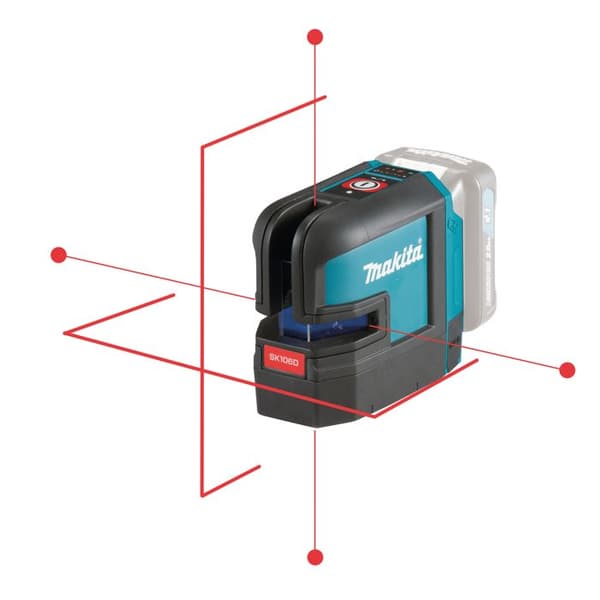 Laserlinje och 4-korspunkter 25 m 12 V CXT - MAKITA - utan batteri eller laddare i väska - SK106DZ
