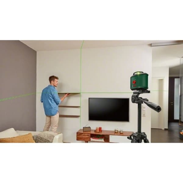 Bosch laser nivå med tvärlinjer UniversalLevel 360 med stativ (laserlinjer för vertikala + horisontella, inkl. 360°)