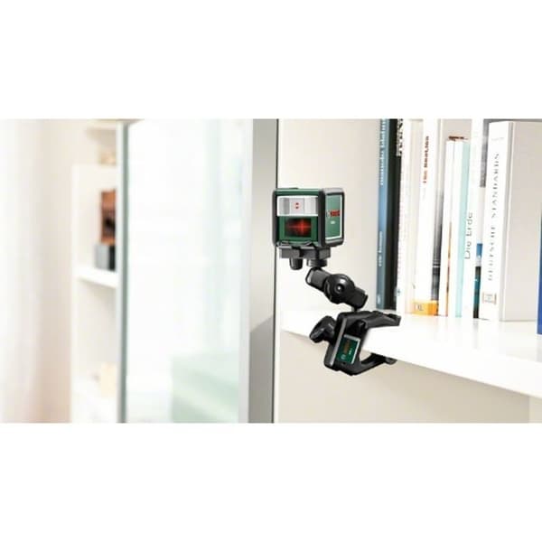 Bosch korslaser Quigo med universell clamps MM 2 (enkel och precis justering med flexibel placering tack vare