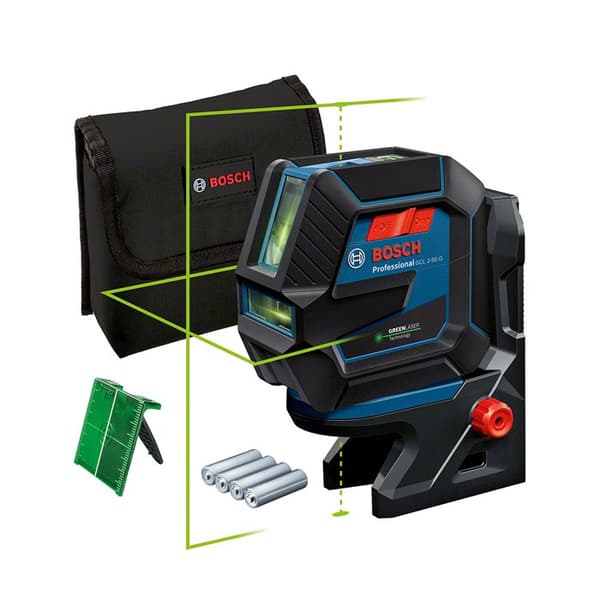 Grön laser 2 punkter och linjer GCL 2-50 G - BOSCH - Robust och lätt att använda Svart