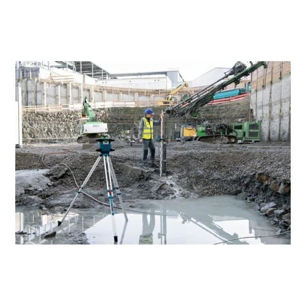 Bosch Professional GRL 650 CHVG rotationslaser med batteri, celler, cell, glasögon, fästen, platta, i fodral - 0601061V00