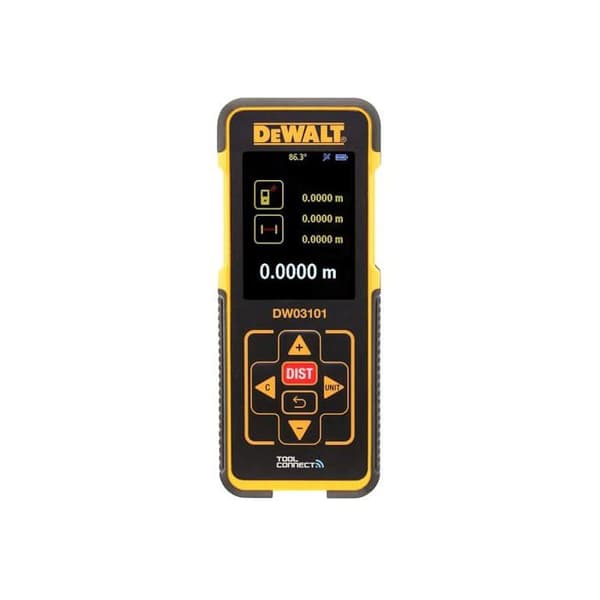 100 m laseravståndsmätare - DEWALT - DW03101 - Bluetooth-funktion - Robust och hållbar - Läsbar display