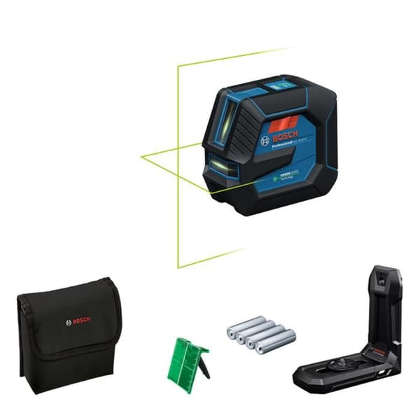 Laserlinjer - BOSCH PROFESSIONAL - GLL 20-22 G - Grön laser - Dual Power-strömförsörjning - Precision ± 0,3 mm/m