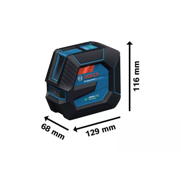 Laserlinjer GLL 20-22 G - BOSCH - med 4 batterier 1,5V - stativ BT 150 - transportväska - 0601065601