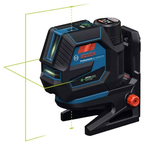 Laser kombinerad BOSCH GCL 12V-50-22 CG + Stöd RM 20 + Batteri GBA 12V 2.0Ah i L-Boxx