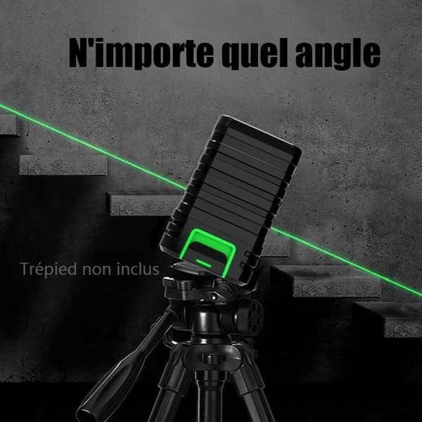 Grön Laser Nivå 30M - Lasernivåer - Automatiskt Nivellerande Grön Laser med Vertikal och Horisontell Korslinje