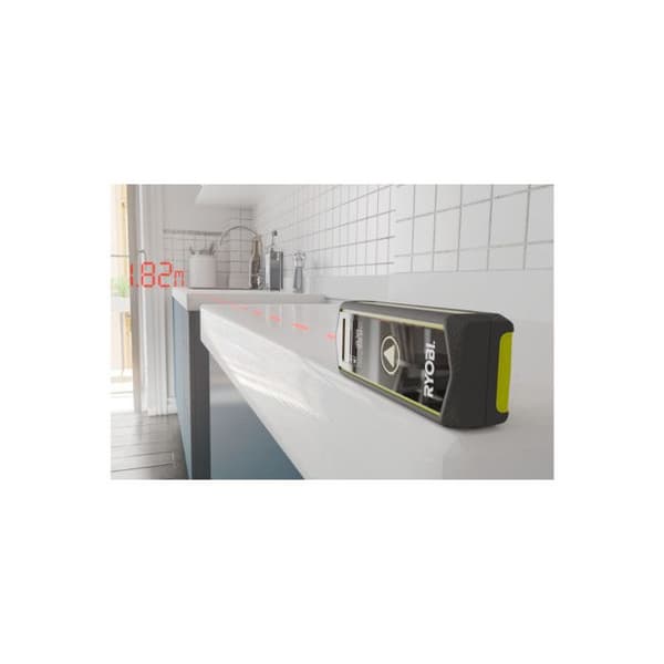 RYOBI - Laseravståndsmätare - räckvidd 20 m - autonomi 7 timmar - Levereras med 2 batterier - RBLDM20