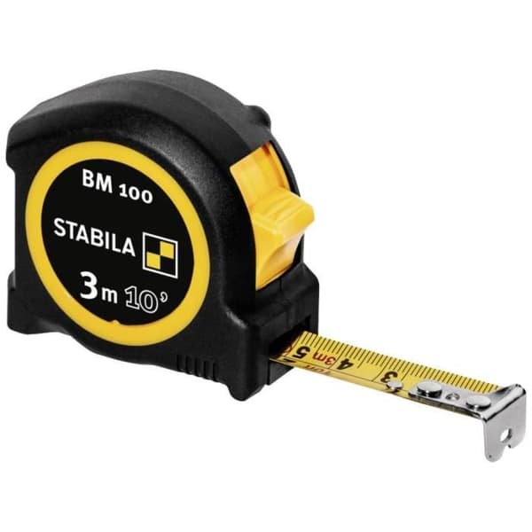 STABILA måttband - BM100cm+tum - 100 cm - ABS - 3 m