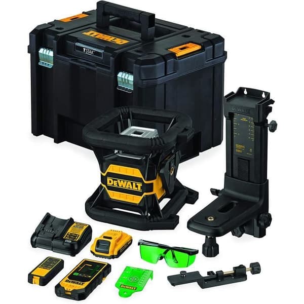Rotationslaser - DeWALT - DCE080D1GS - Grön - 18V - Bluetooth - 300m Svart, Gul