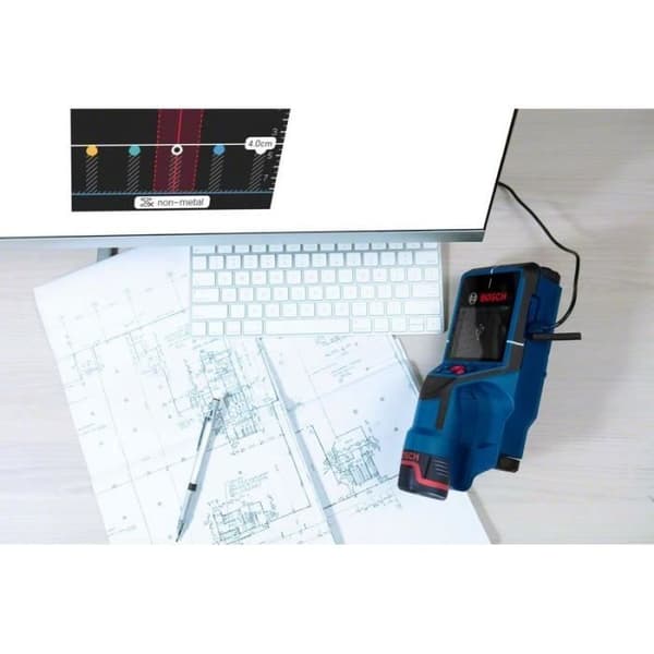 Bosch Professional D-Tect 200 C väggdetektor i väska med rem Bosch Radar Technology - 0601081600