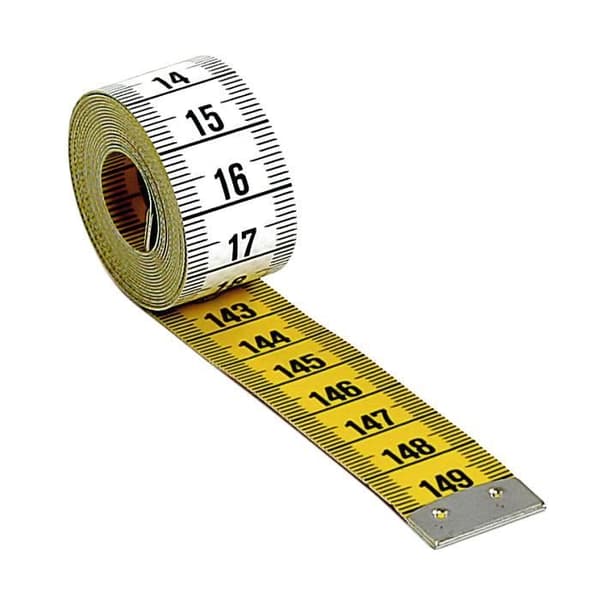 Skräddarmätare - Prym - 150 cm - Plast - Rullad med klämma - Färgade decimeterzoner