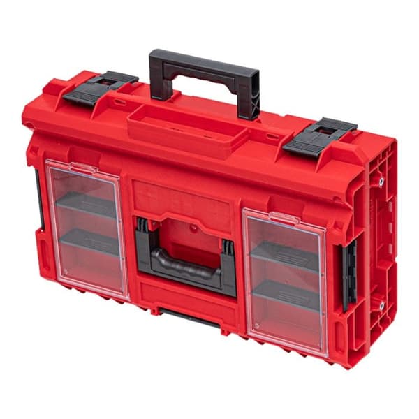 Qbrick System ONE 200 2.0 Profi RÖD ULTRA HD Anpassad modulär verktygsväska Organisatör 585 x 385 x 190 mm 15,4 l stapelbar