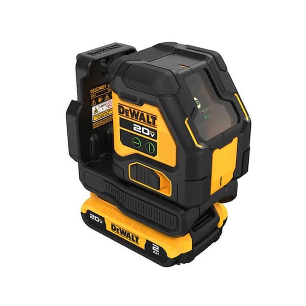 Kompakt krosslaser med grönt stråle 18V DEWALT DCLE34021D1-QW med ett batteri 2,0 Ah