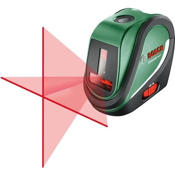 Bosch linjelaser - UniversalLevel 2 - Räckvidd 10m - Självnivellerande Svart, Grön
