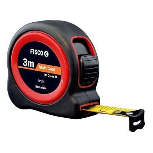 Fisco A1 Plus mätband klass II ABS-kapsling täckt med gummi 3 m x 13 mm - AP3M/D
