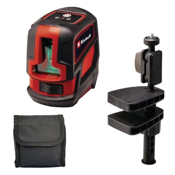 Einhell nivålaser kors TC-LL2G (Max räckvidd 16 m) Levereras med universell klämma och väska